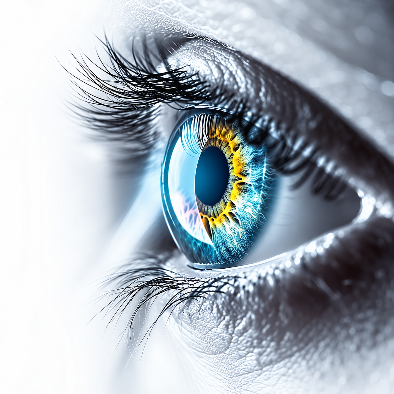 electric blue eye